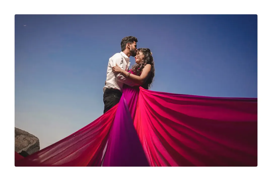 Cinematic wedding moment